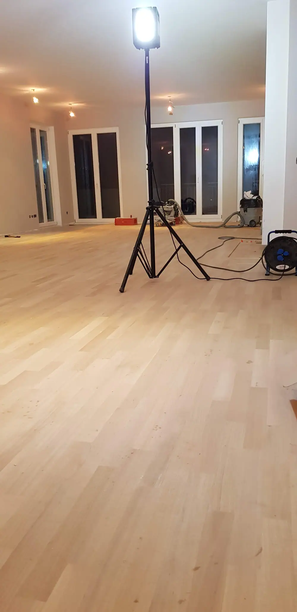 Blick über die Fläche während der Arbeiten