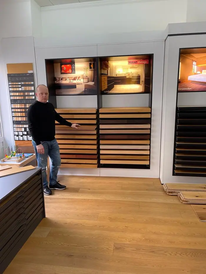 Parkettmuster und Beratung in unserer Mannheimer Ausstellung